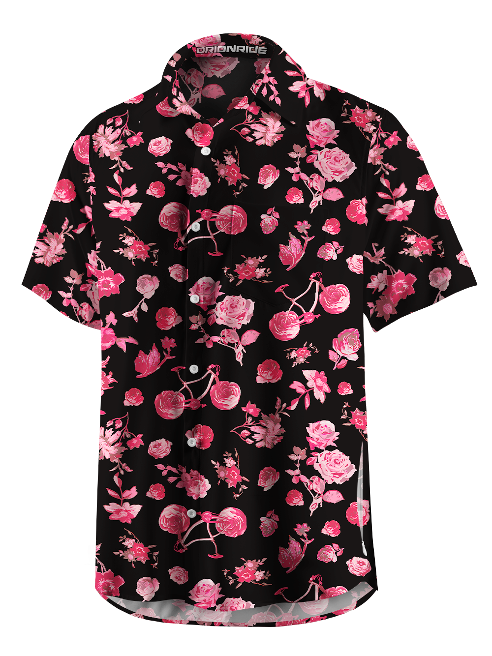 Orionride Romantic Trip Zipper Pockets Ultra Lightweight Short Sleeves Gravel Shirt