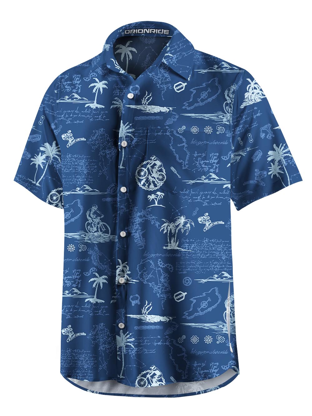 Orionride Island Relaxation Zipper Pockets Ultra Lightweight Short Sleeves Gravel Shirt