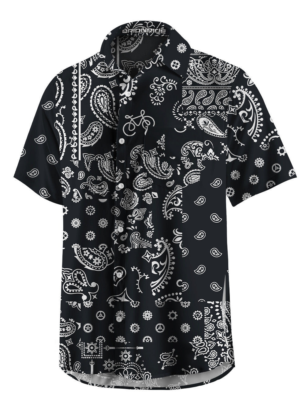 Orionride Gear Cashew Flower Zipper Pockets Ultra Lightweight Short Sleeves Gravel Shirt