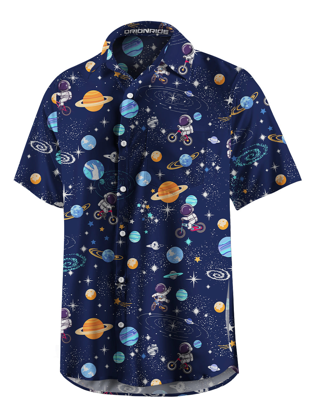 Orionride Space Travel Zipper Pockets Ultra Lightweight Short Sleeves Gravel Shirt