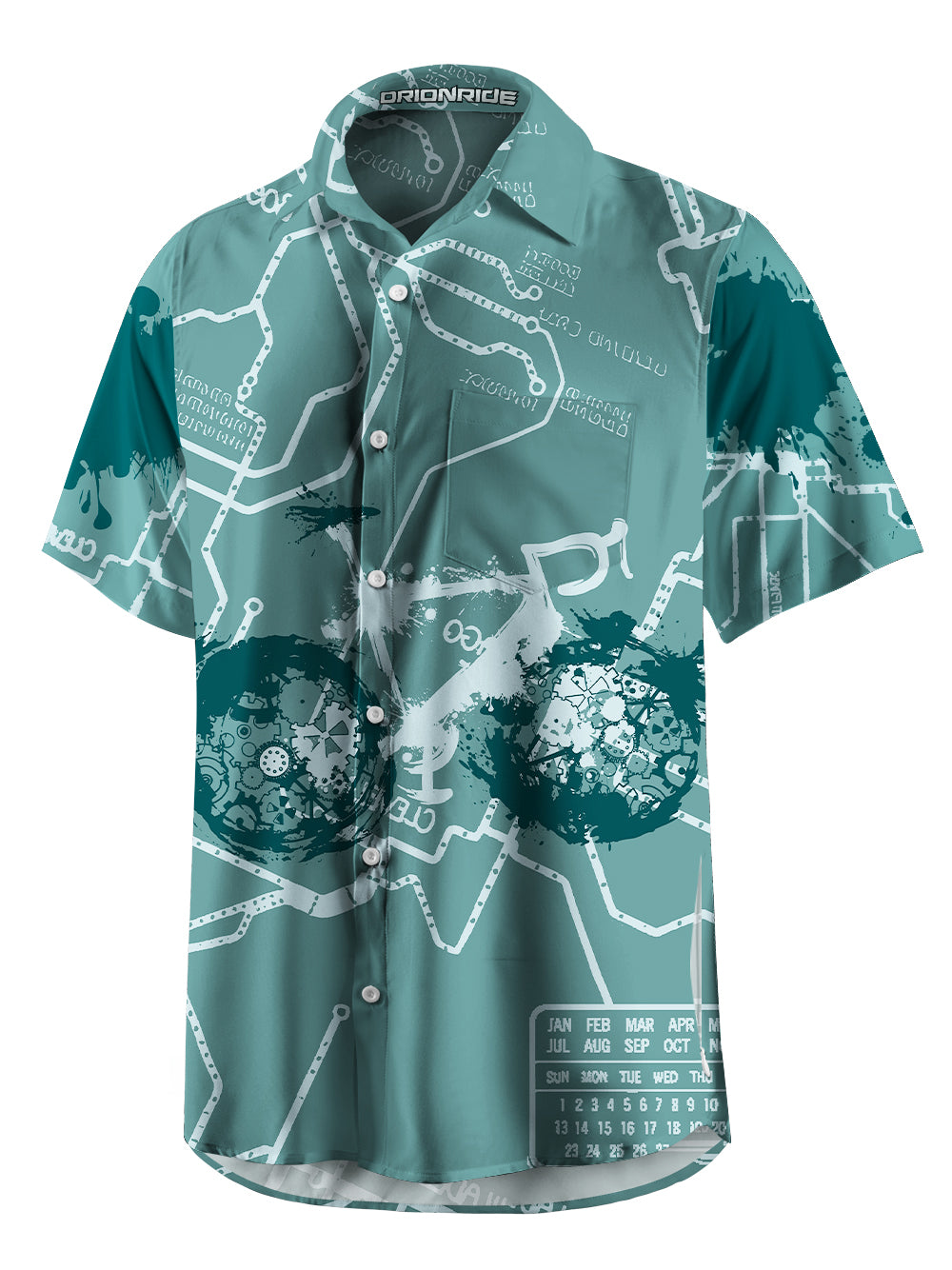 Orionride Green Trail Zipper Pockets Ultra Lightweight Short Sleeves Gravel Shirt