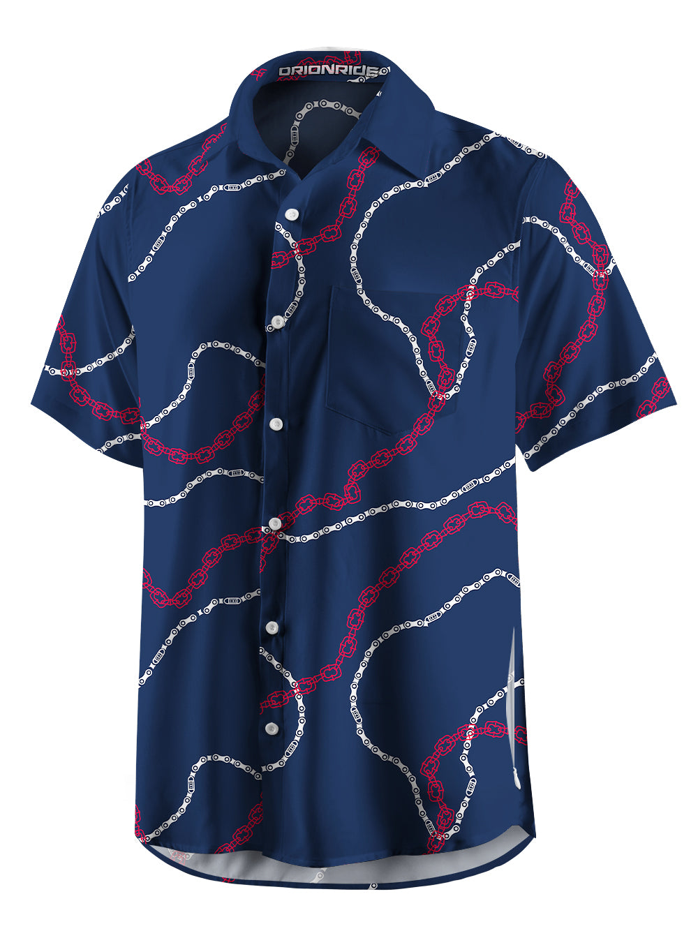 Orionride Dancing Chains Zipper Pockets Ultra Lightweight Short Sleeves Gravel Shirt