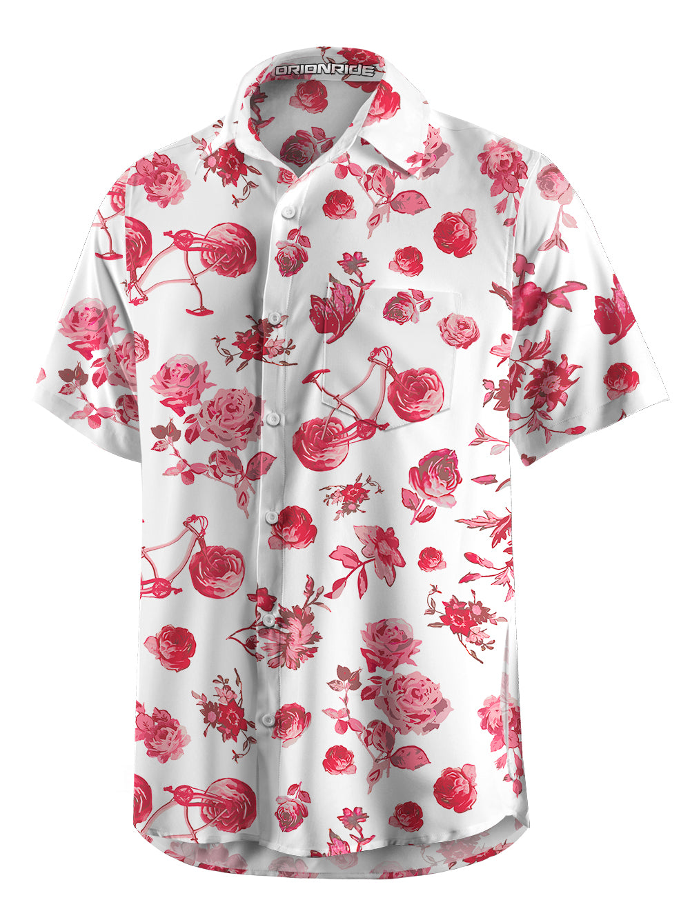 Orionride Romantic Trip Zipper Pockets Ultra Lightweight Short Sleeves Gravel Shirt