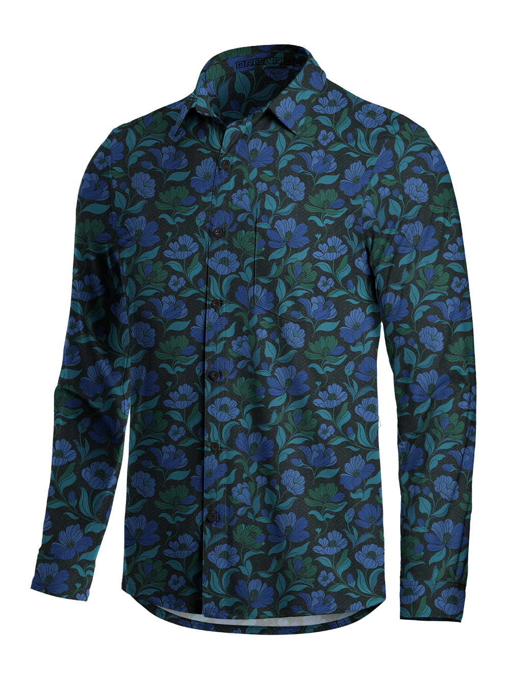 Orionride Woven Garden Men's Stretchy Breathable Long Sleeve Gravel Shirt