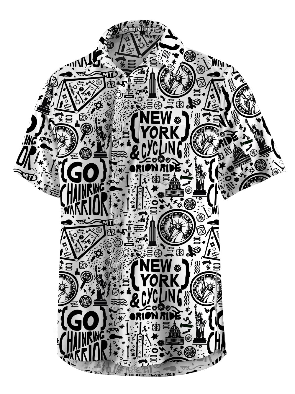 Orionride Go To New York Zipper Pockets Ultra Lightweight Short Sleeves Gravel Shirt