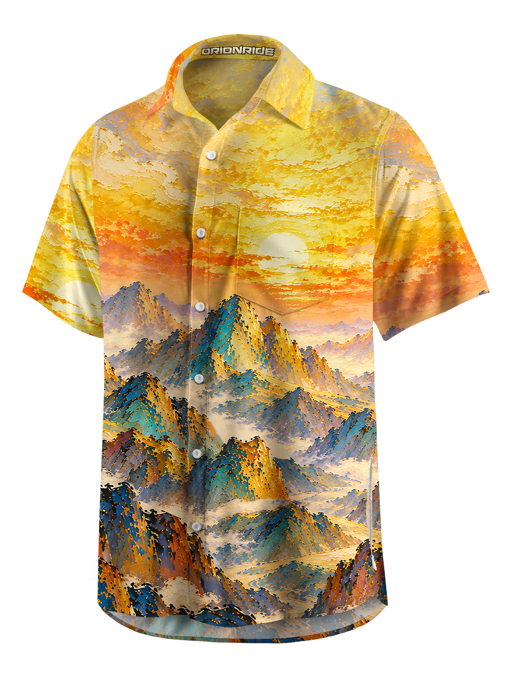Orionride Golden Ascent Zipper Pockets Ultra Lightweight Short Sleeves Gravel Shirt