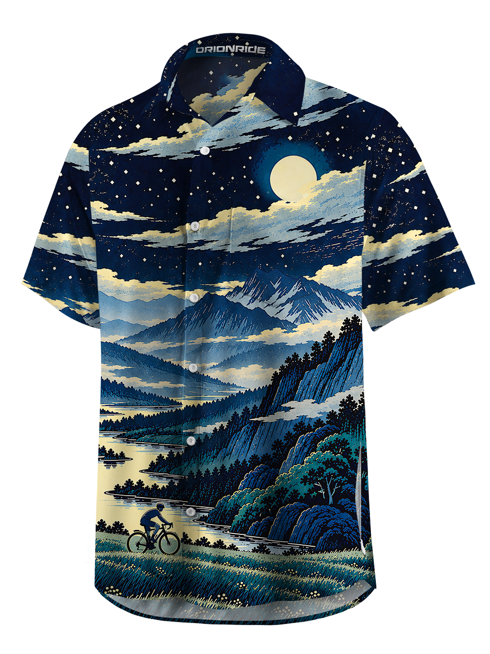 Orionride Lunar Odyssey Zipper Pockets Ultra Lightweight Short Sleeves Gravel Shirt