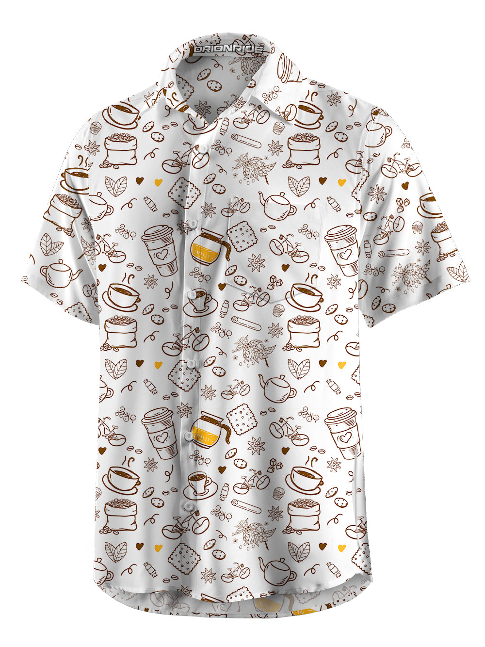 Orionride Cafe Charm Zipper Pockets Ultra Lightweight Short Sleeves Gravel Shirt