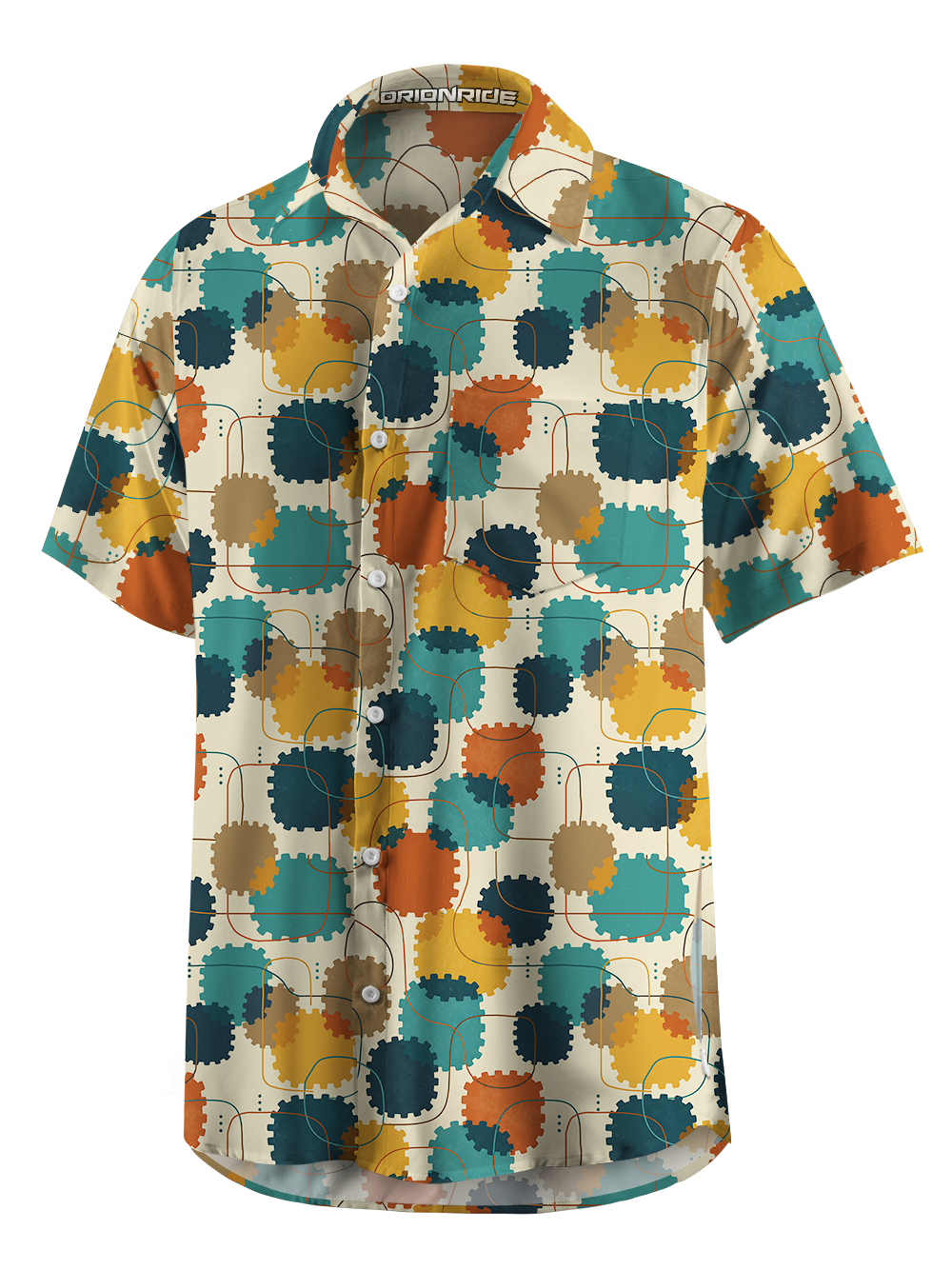 Orionride Interlocking Rhythm Zipper Pockets Ultra Lightweight Short Sleeves Gravel Shirt