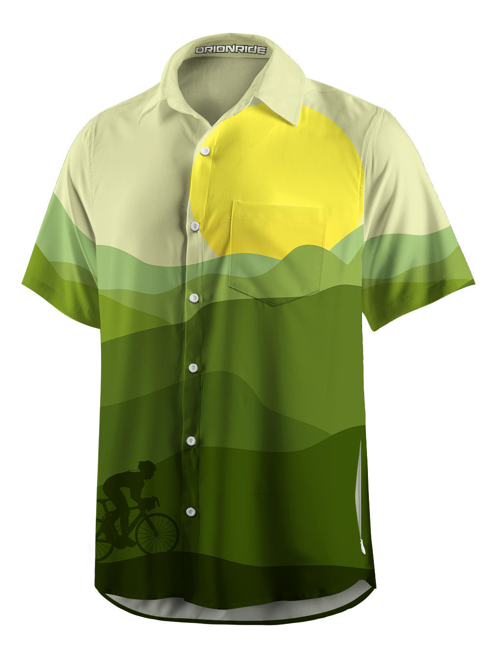 Orionride Lonely Journey Zipper Pockets Ultra Lightweight Short Sleeves Gravel Shirt