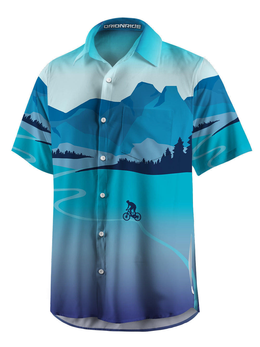 Orionride Mountain Biking Zipper Pockets Ultra Lightweight Short Sleeves Gravel Shirt