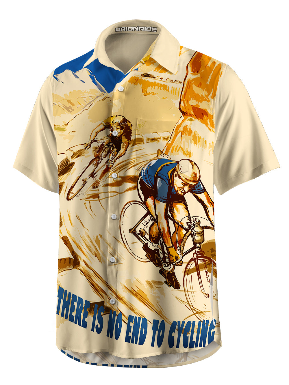 Orionride Chasing The Race Zipper Pockets Ultra Lightweight Short Sleeves Gravel Shirt