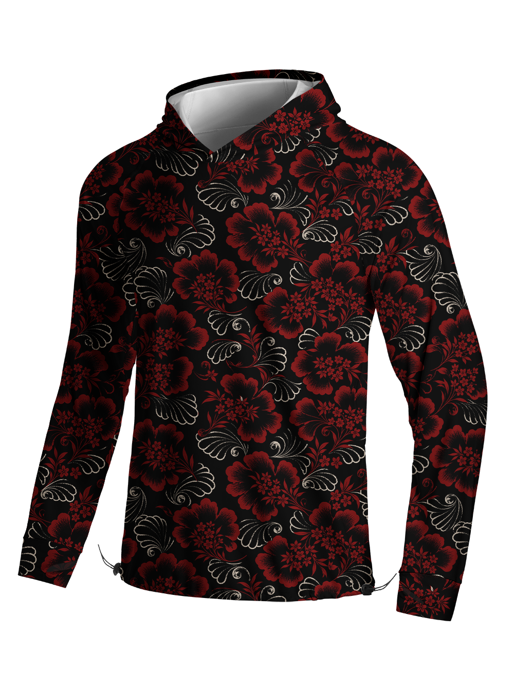 Orionride Floral Cadence Long Sleeve Cycling Hoodie Shirt