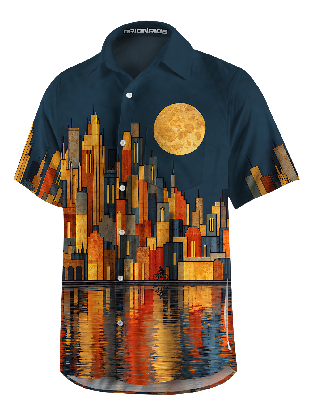 Orionride Urban Nocturne Zipper Pockets Ultra Lightweight Short Sleeves Gravel Shirt