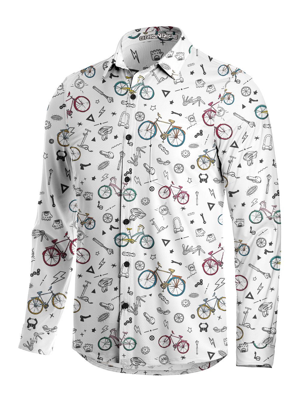 Orionride Parts World Men's Stretchy Breathable Long Sleeve Gravel Shirt