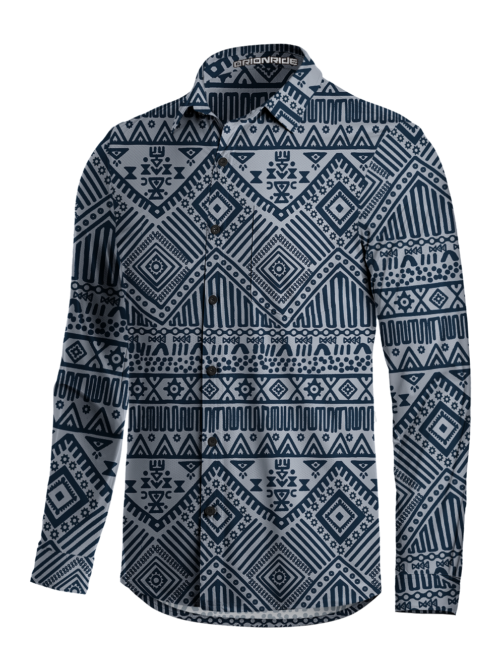 Orionride Densely Woven Totem Men's Stretchy Breathable Long Sleeve Gravel Shirt