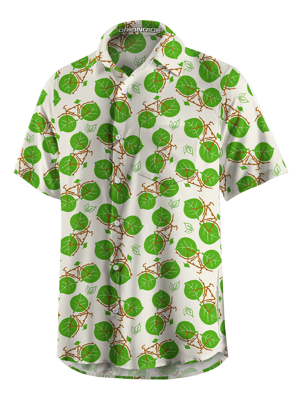 Orionride Green Cycling Zipper Pockets Ultra Lightweight Short Sleeves Gravel Shirt