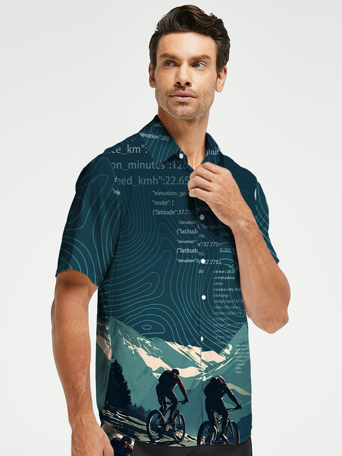 Orionride Travel Together Zipper Pockets Ultra Lightweight Short Sleeves Gravel Shirt