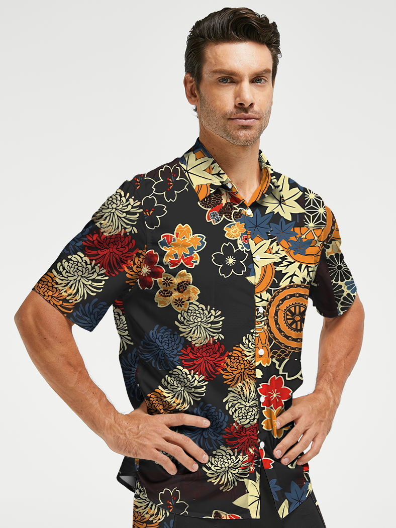 Orionride Unique Gear Flower Zipper Pockets Ultra Lightweight Short Sleeves Gravel Shirt