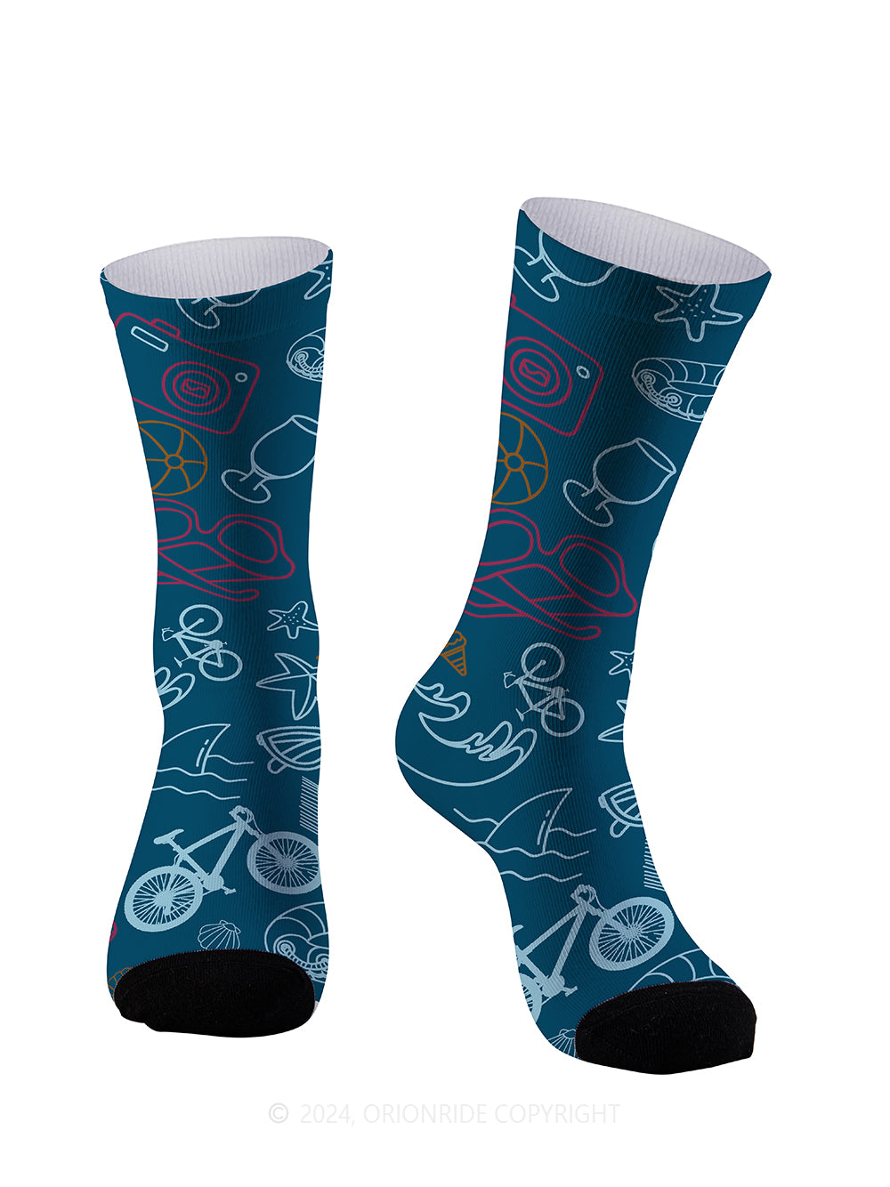 Orionride Hawaii Beach Cycling Socks