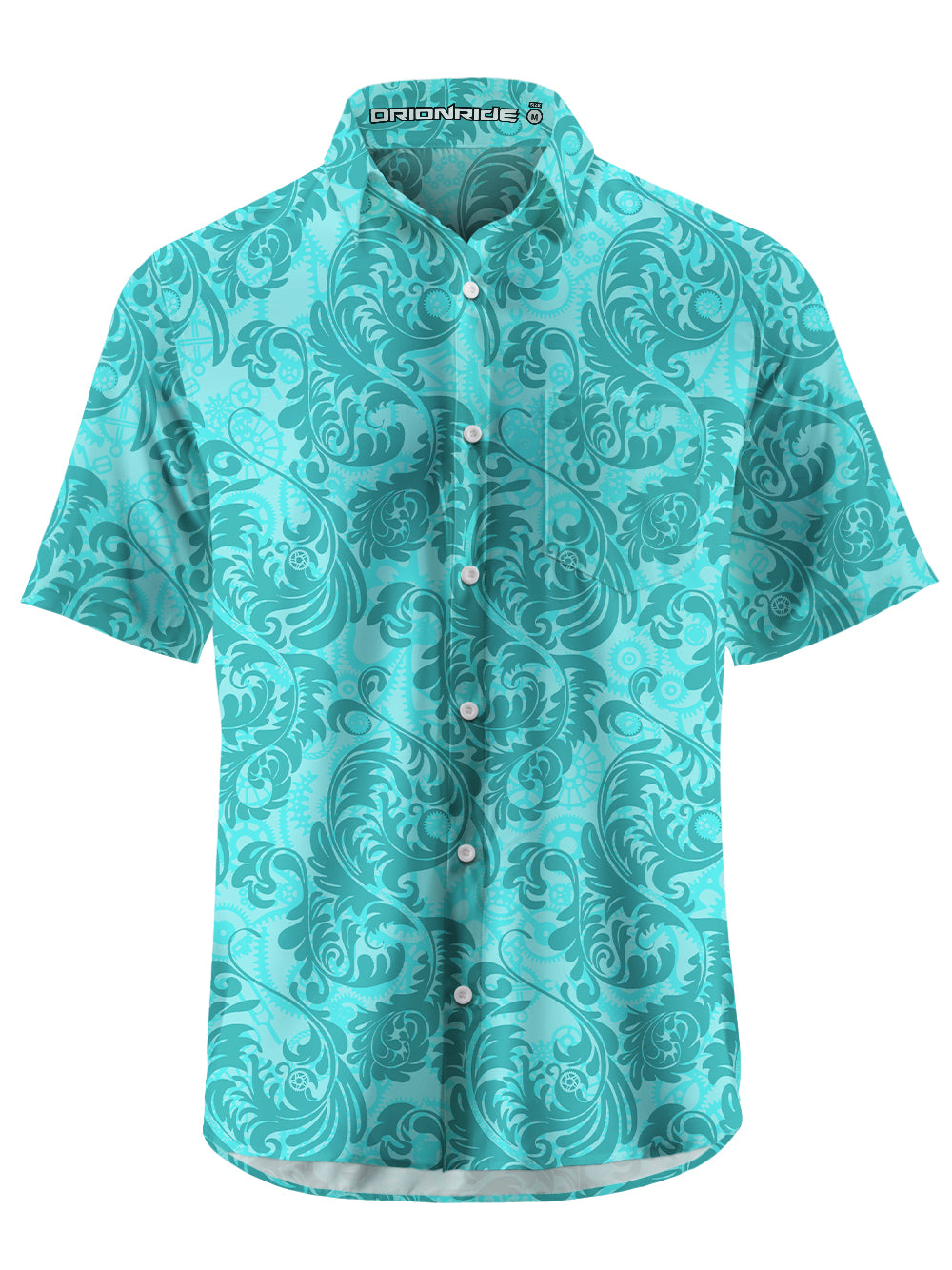 Orionride Psychedelic Vine Zipper Pockets Ultra Lightweight Short Sleeves Gravel Shirt