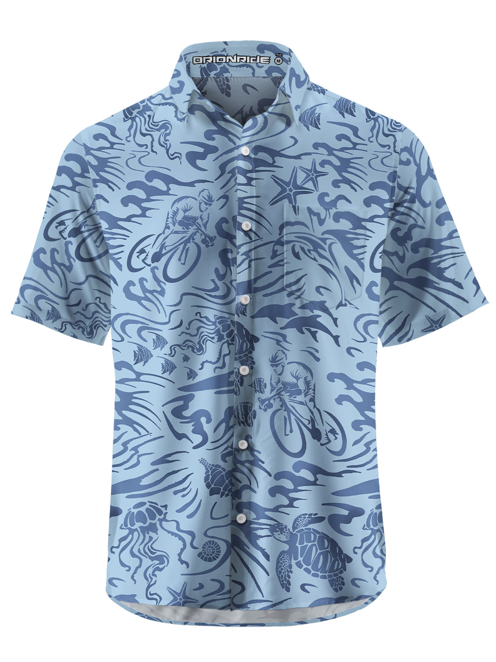 Orionride Ocean Legend Zipper Pockets Ultra Lightweight Short Sleeves Gravel Shirt