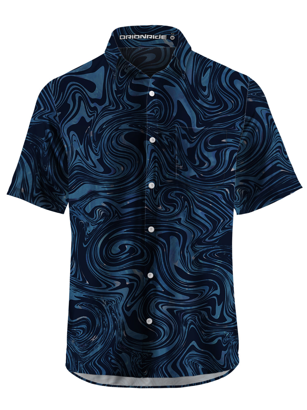 Orionride Mysterious Vortex Zipper Pockets Ultra Lightweight Short Sleeves Gravel Shirt