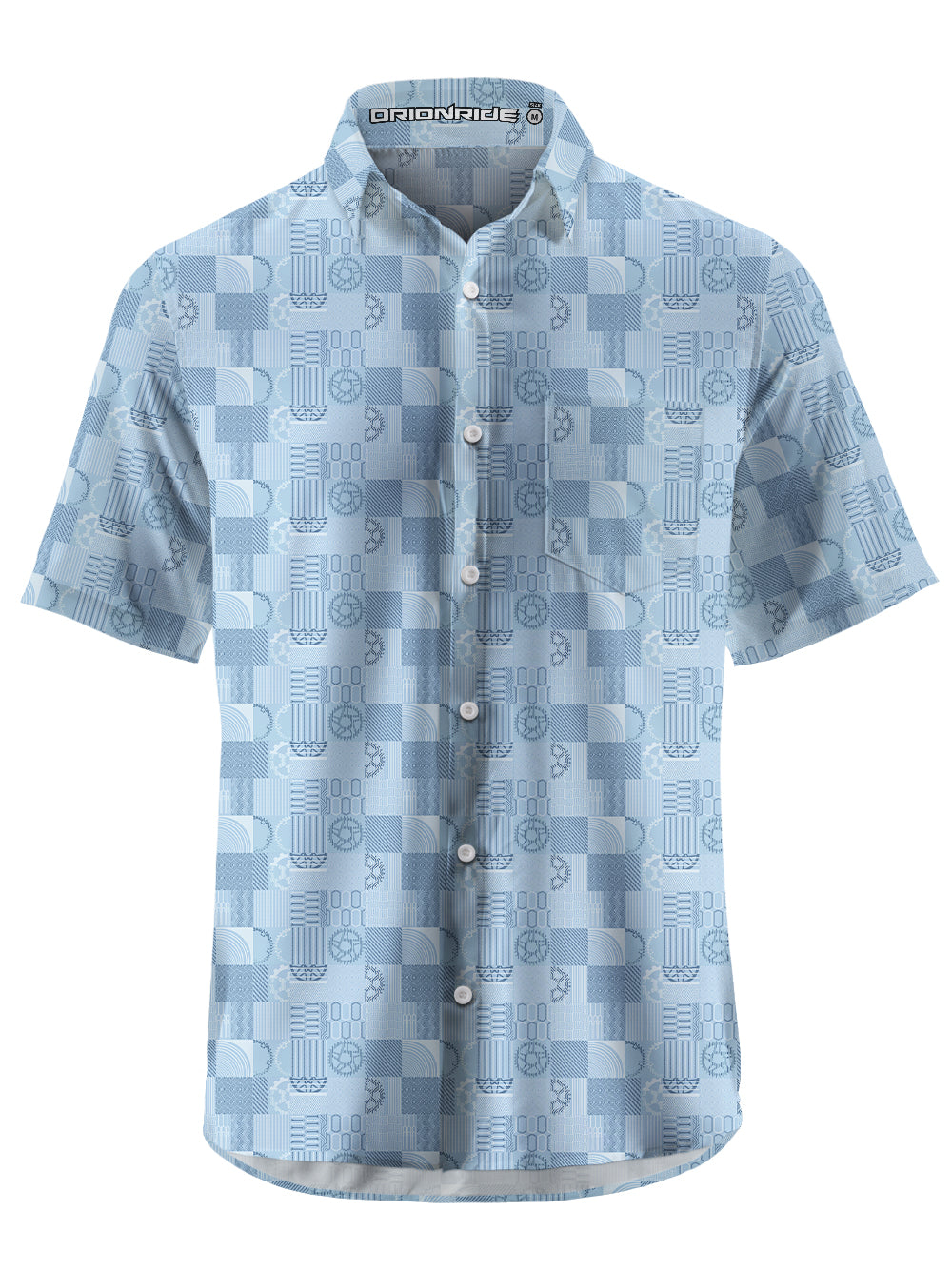 Orionride Graphic World Zipper Pockets Ultra Lightweight Short Sleeves Gravel Shirt