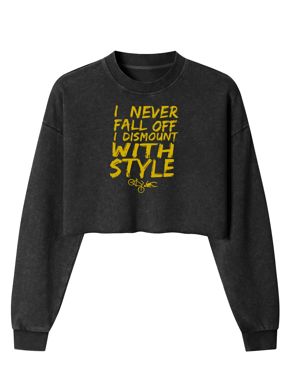 Orionride Riding Style Women's Washed Crop Sweatshirt