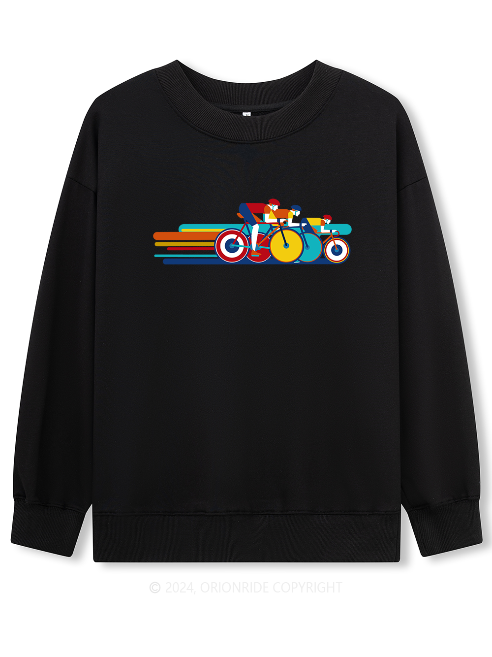 Orionride Long Sleeves Color Bar Cycling Bike Sweatshirts