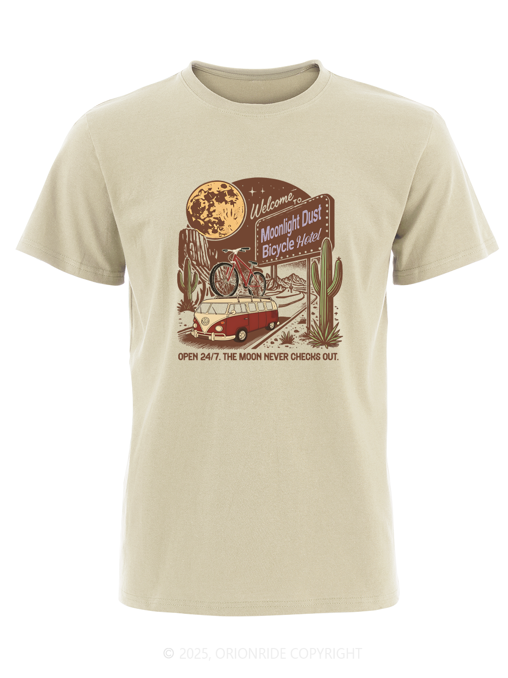 Orionride Moonlight Dust Bicycle Hotel Short Sleeves Bike T-Shirt