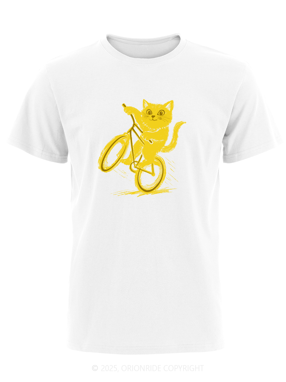 Orionride Cat Riding A Bike Short Sleeves Bike T-Shirt
