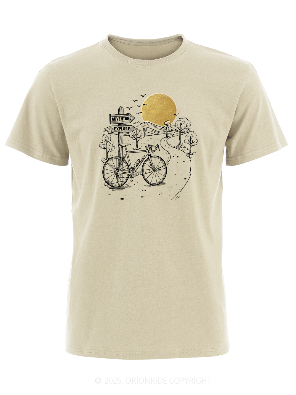 Orionride Sunset Bicycle Short Sleeves Bike T-Shirt