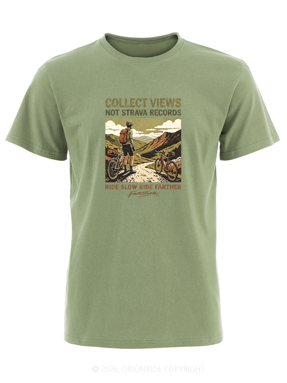 Orionride Slow Ride Views Short Sleeves Bike T-Shirt