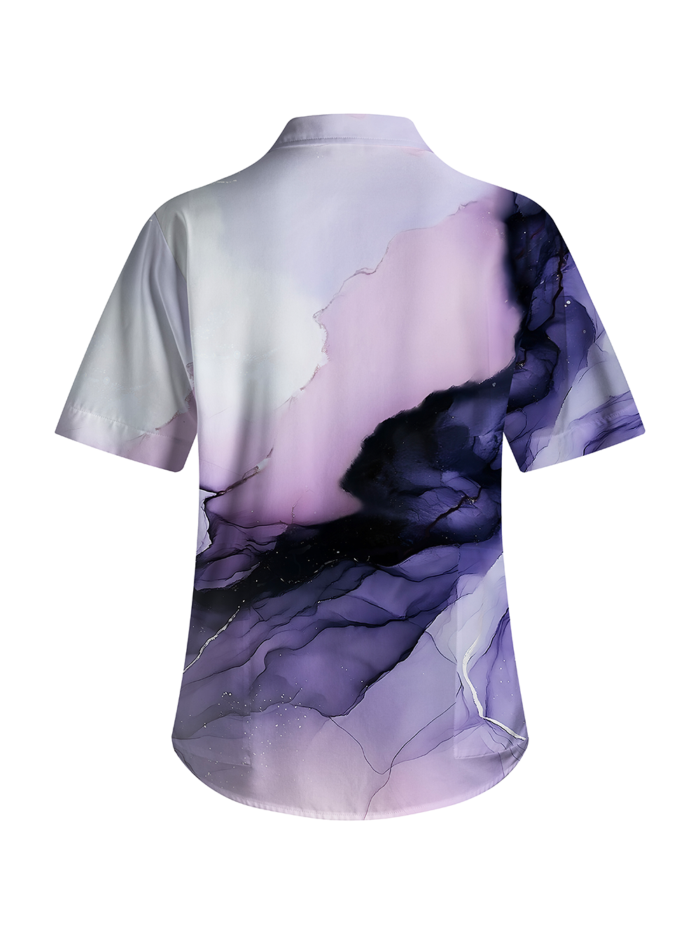 Orionride Purple Ink Zipper Pockets Ultra Lightweight Short Sleeves Women's Gravel Shirt