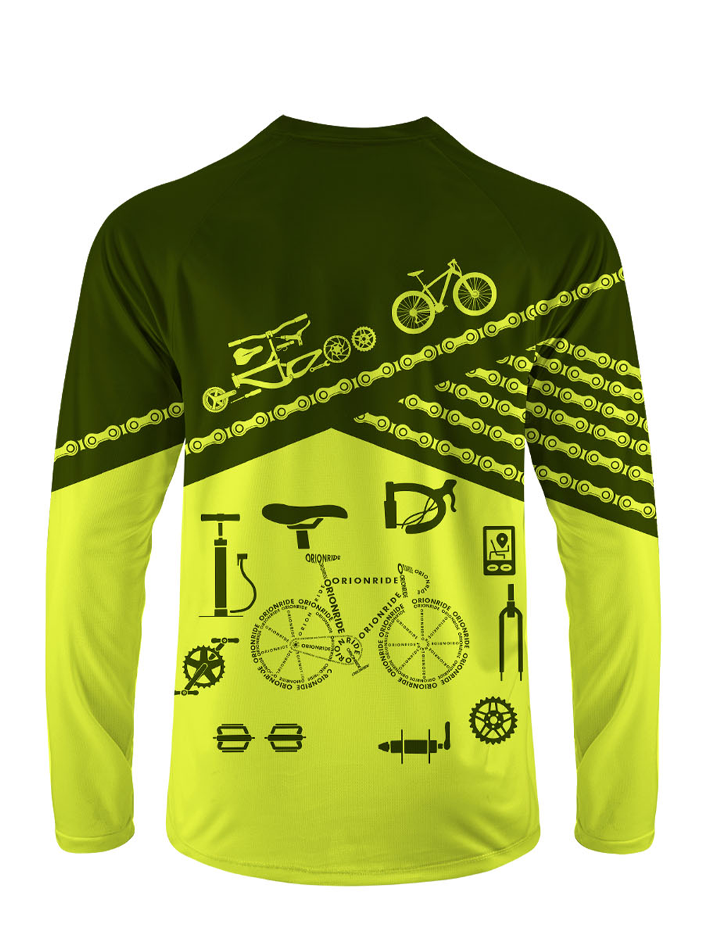 Orionride Letter Stitching Bicycle Long Sleeve Downhill Jersey