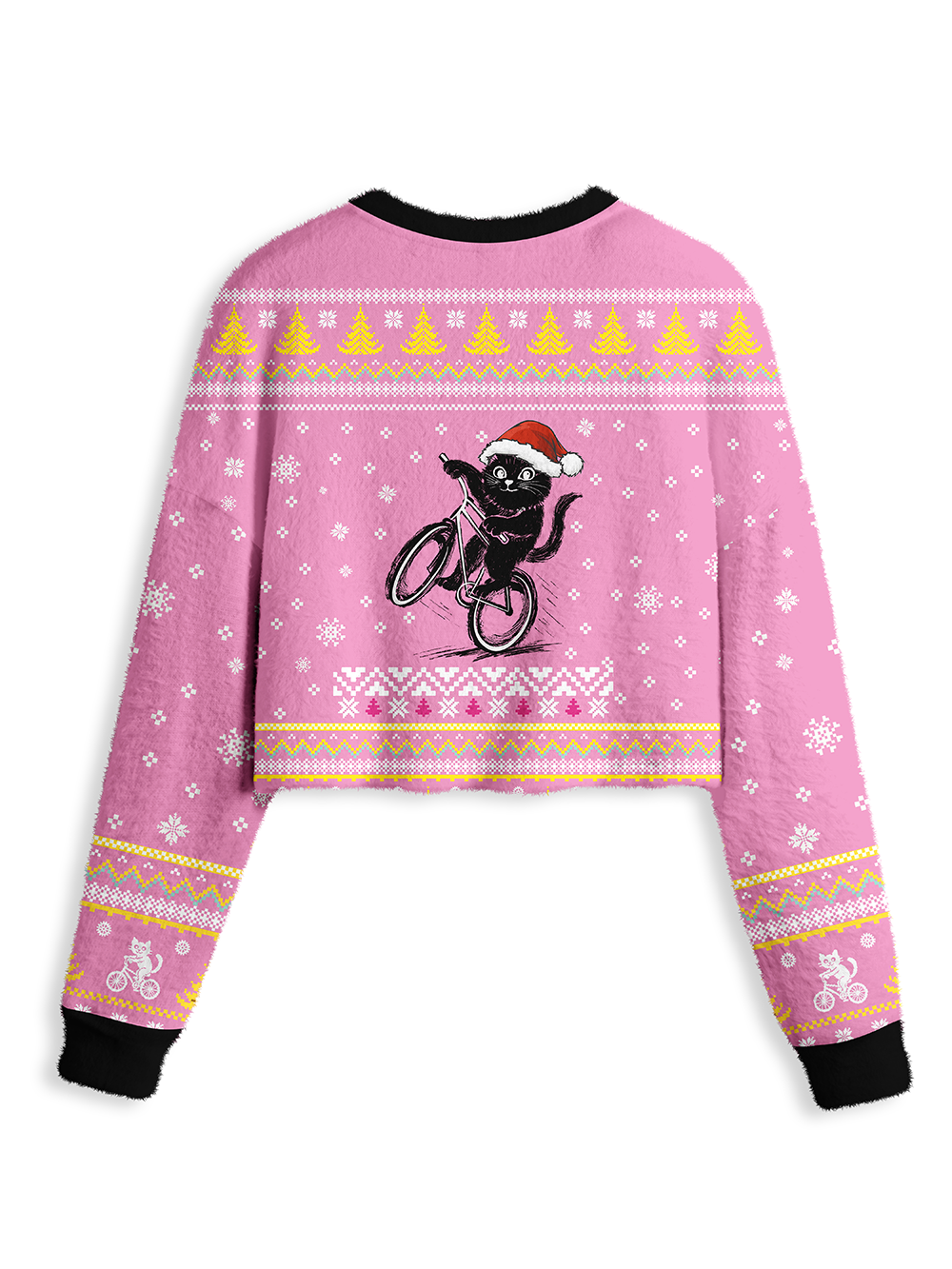 Orionride Christmas Kitten Women's Crop Sweaters
