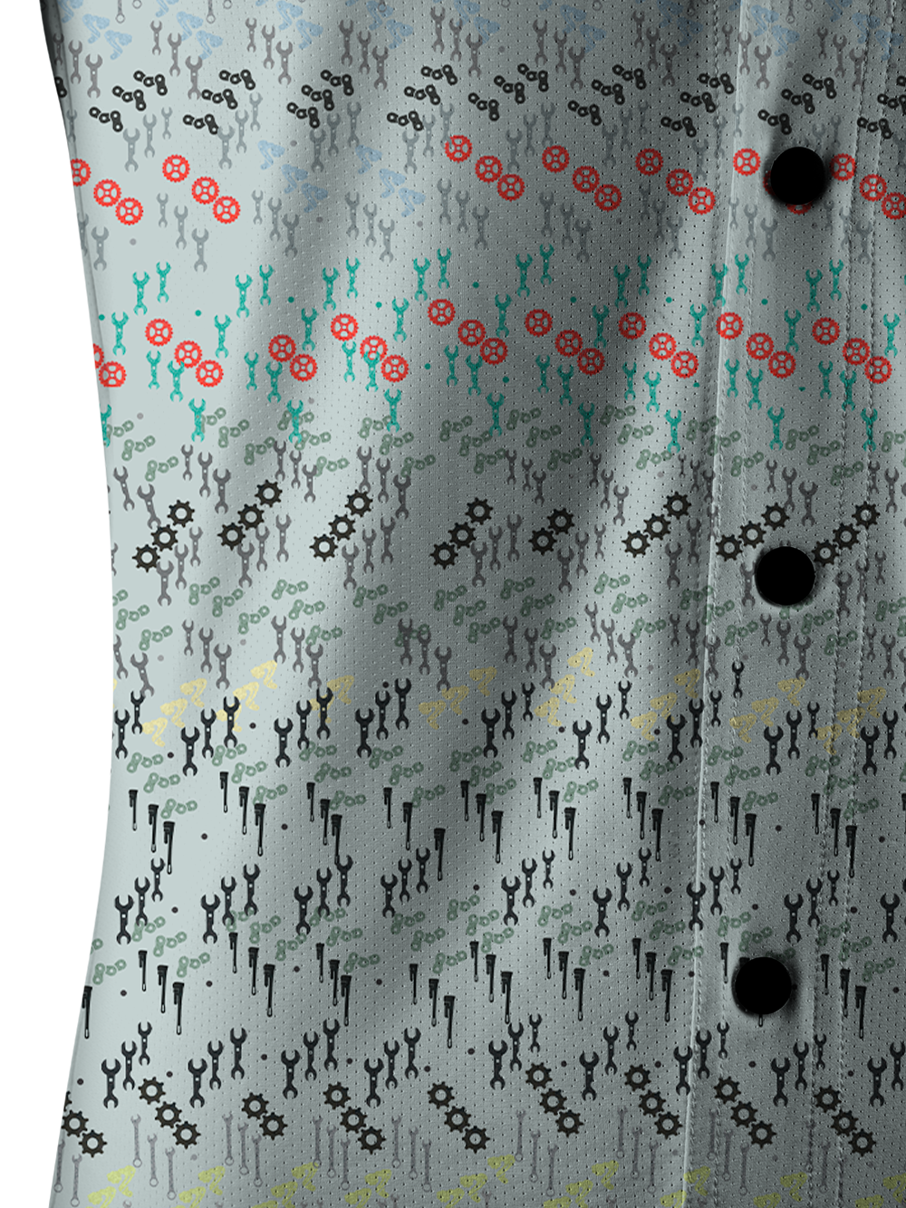 Orionride Neat Parts Men's Stretchy Breathable Long Sleeve Gravel Shirt