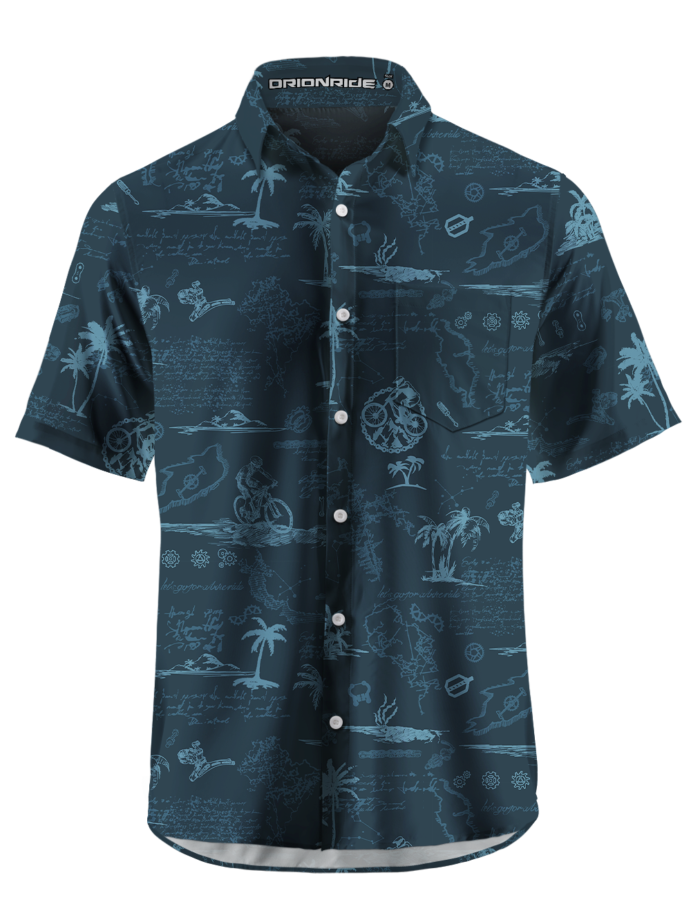 Orionride Island Relaxation Zipper Pockets Ultra Lightweight Short Sleeves Gravel Shirt