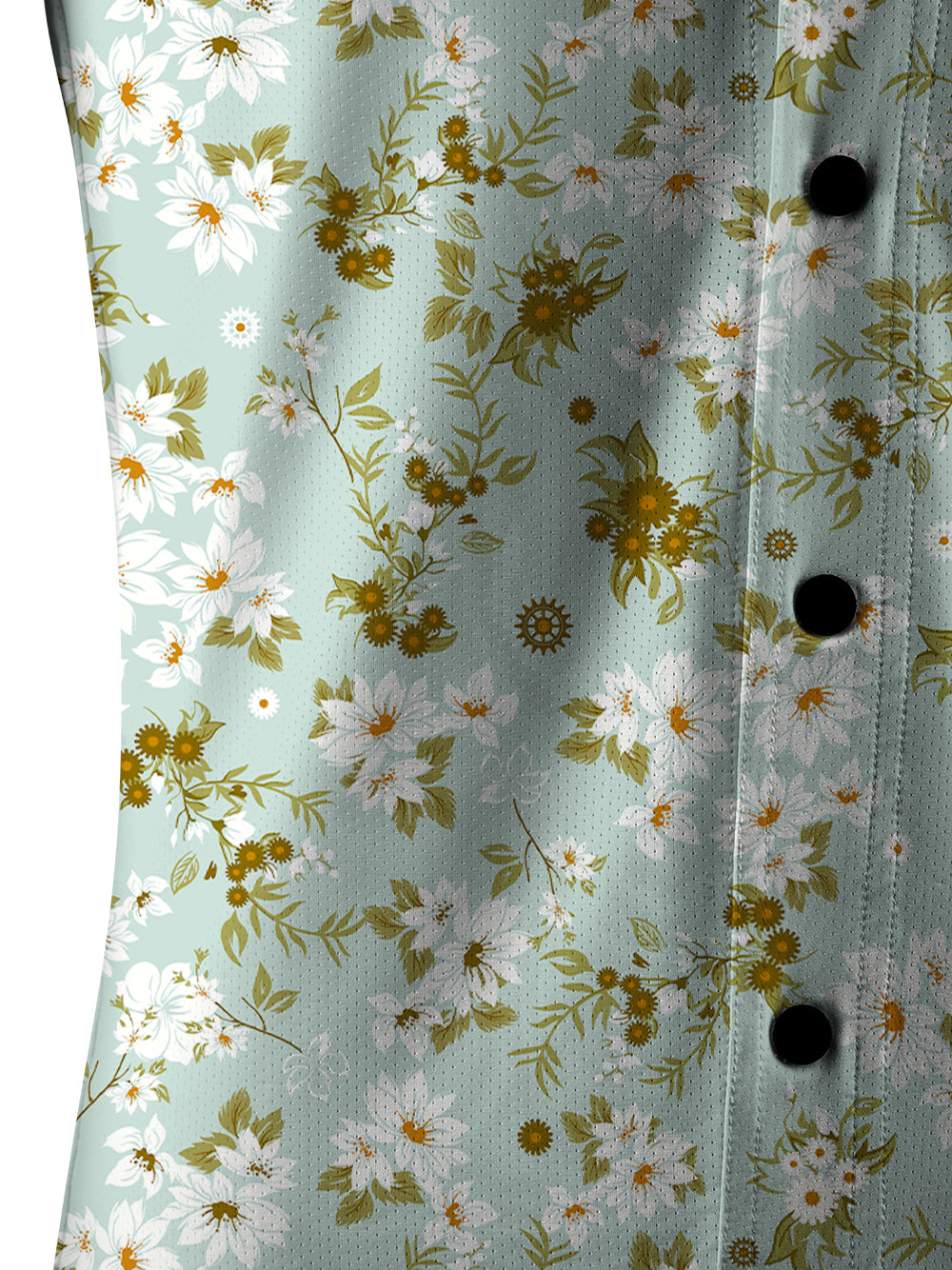 Orionride Blooming Flowers Men's Stretchy Breathable Long Sleeve Gravel Shirt