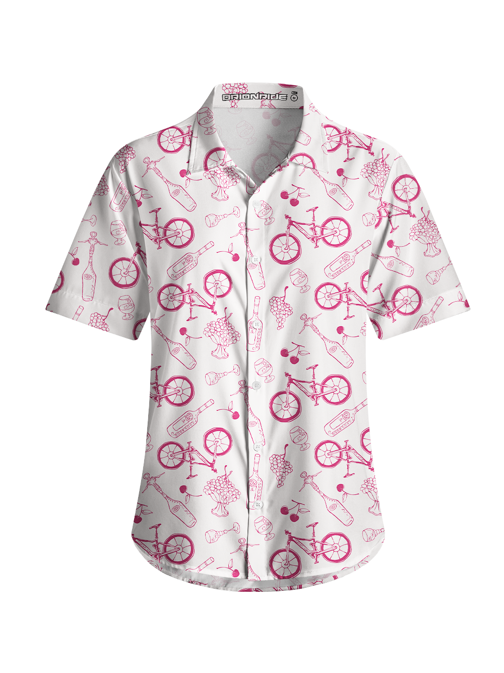 Orionride Fruit And Beer Zipper Pockets Ultra Lightweight Short Sleeves Women's Gravel Shirt