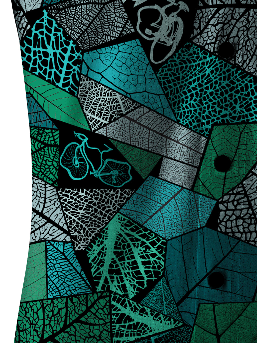 Orionride Leaf Stitching Bicycle Men's Stretchy Breathable Long Sleeve Gravel Shirt