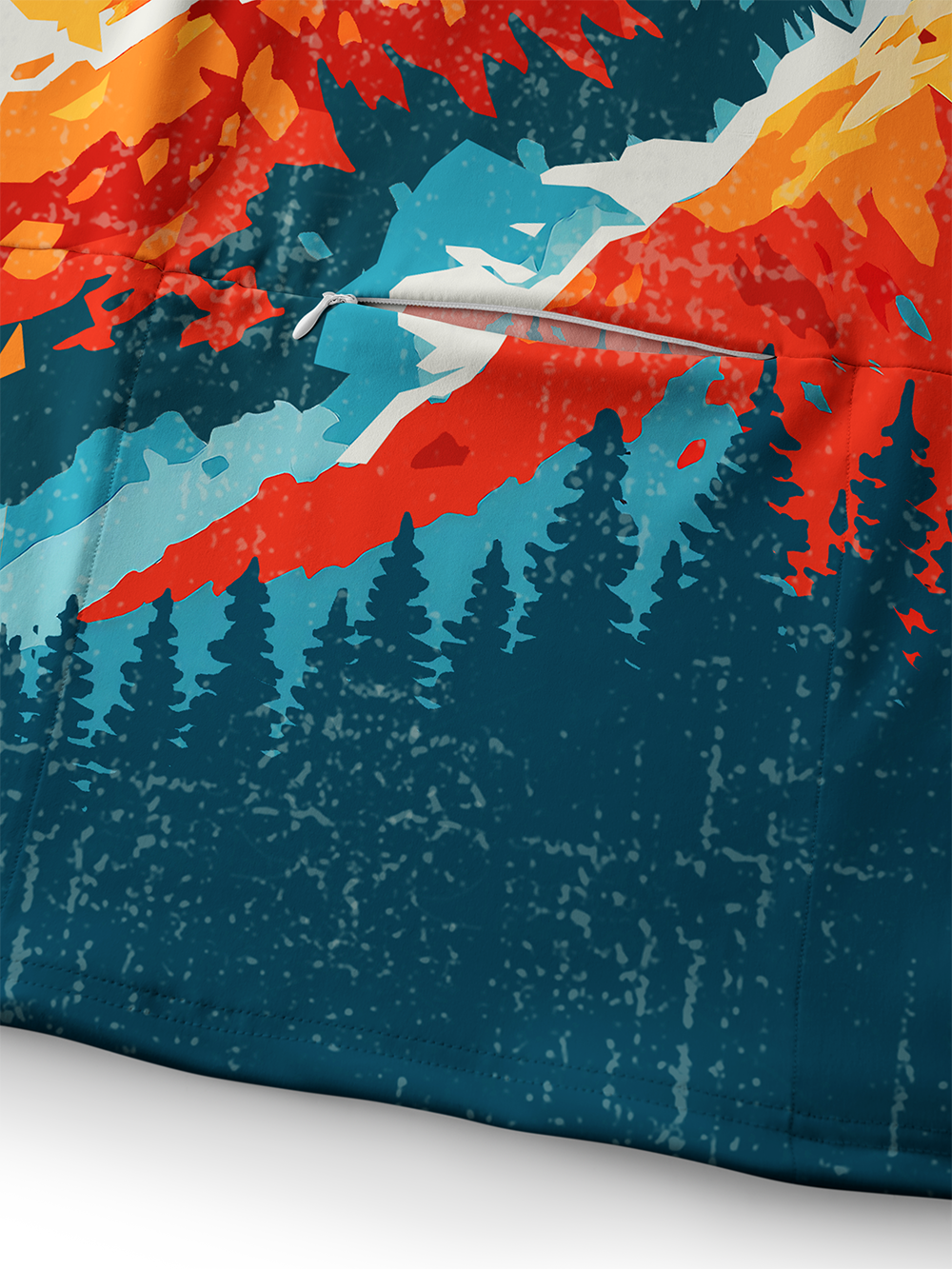 Orionride Painted Peaks Long Sleeve Cycling Hoodie Shirt