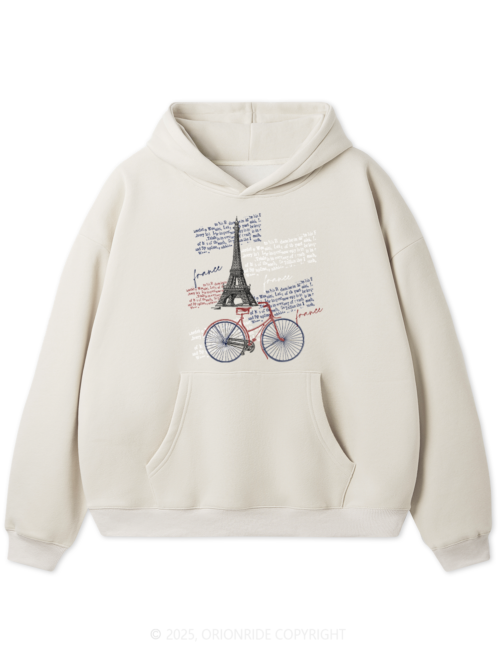 Orionride Tour Around The Eiffel Tower Women's Fleece Hoodie