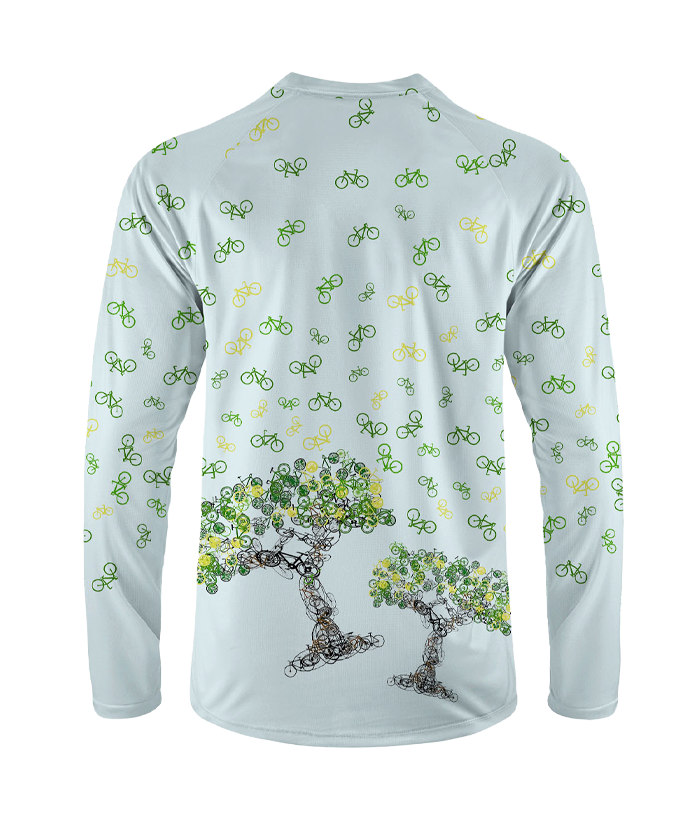 Orionride Bicycle Tree Art Long Sleeve Downhill Jersey