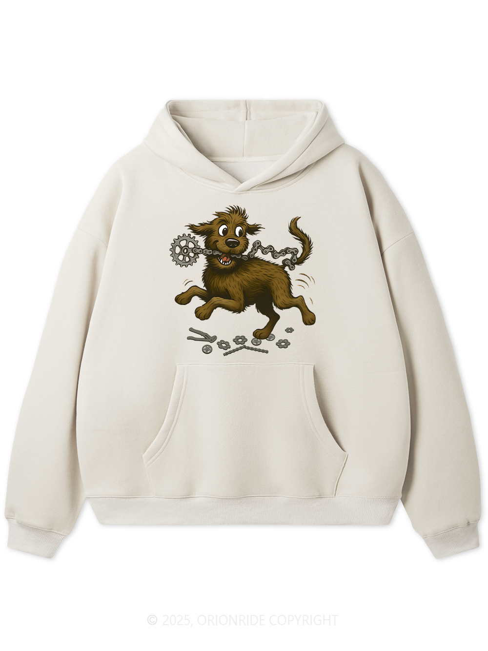 Orionride Dog Bite Chain Women's Fleece Hoodie