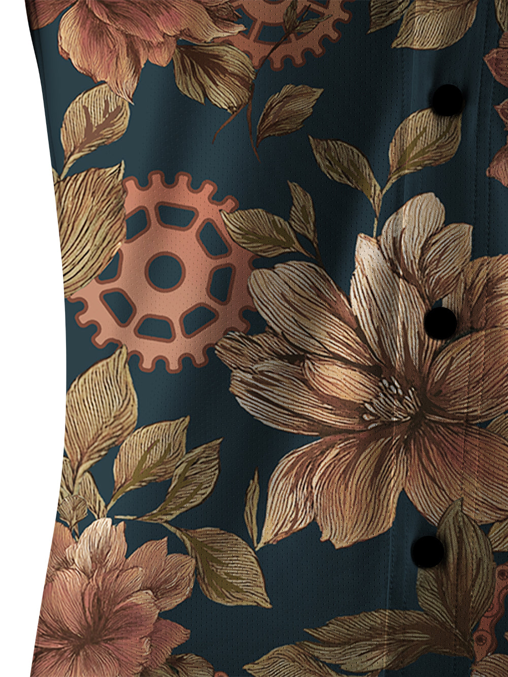 Orionride Memory Of Flowers Men's Stretchy Breathable Long Sleeve Gravel Shirt