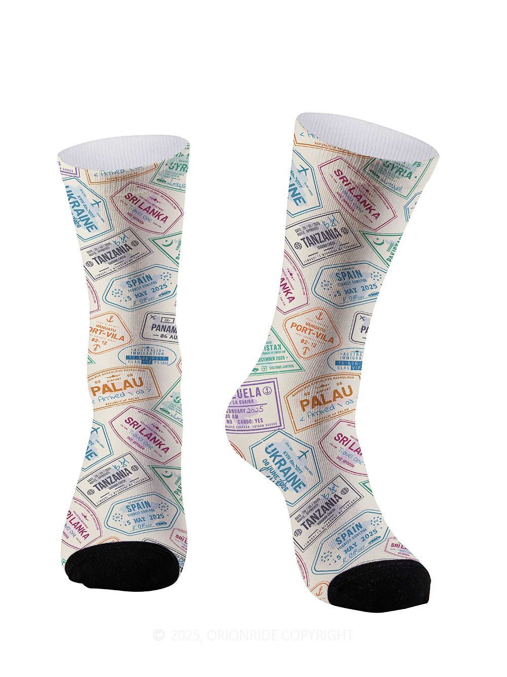 Orionride Colorful Passport Cycling Socks