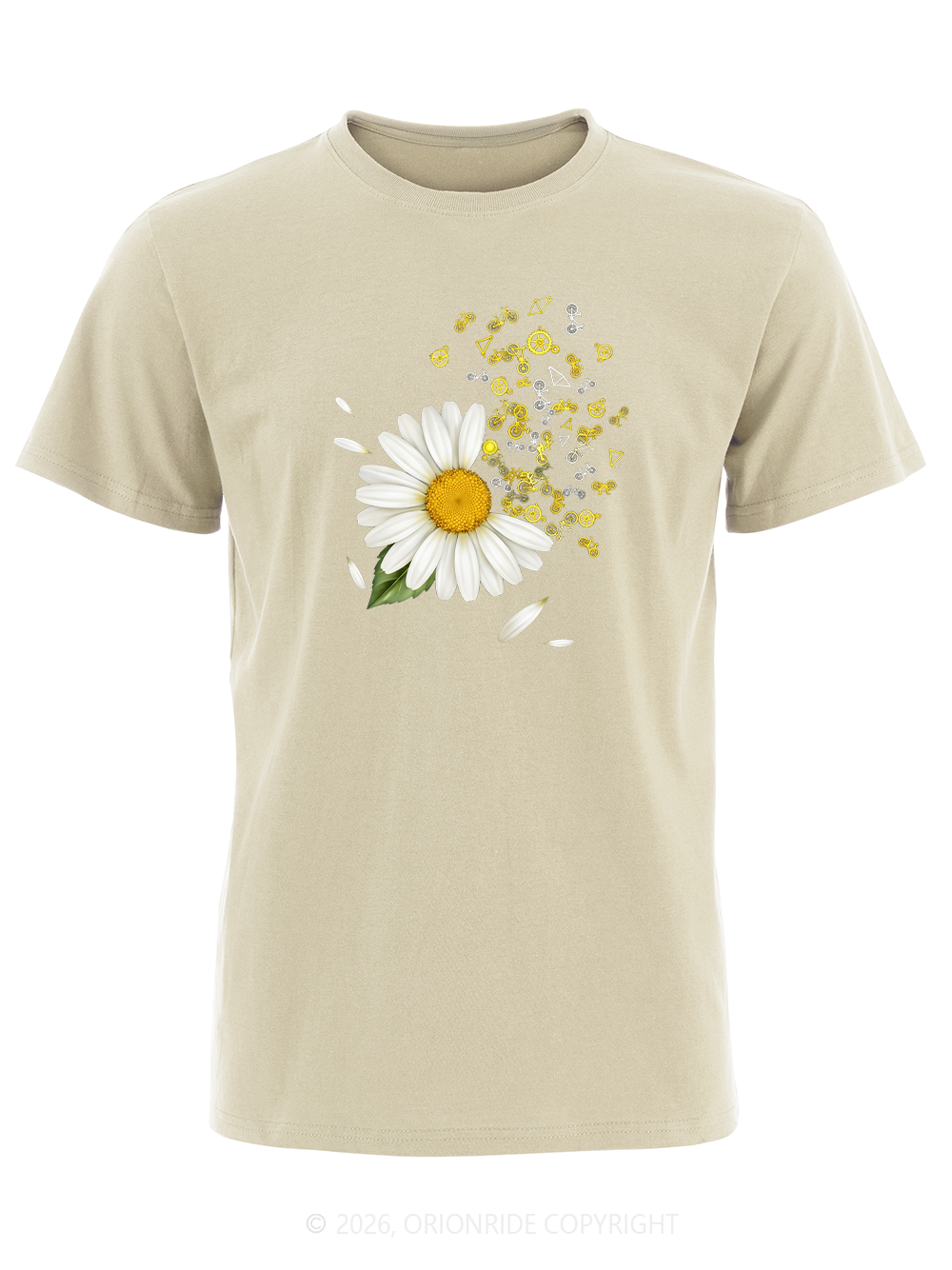 Orionride Daisies Scattered Short Sleeves Bike T-Shirt