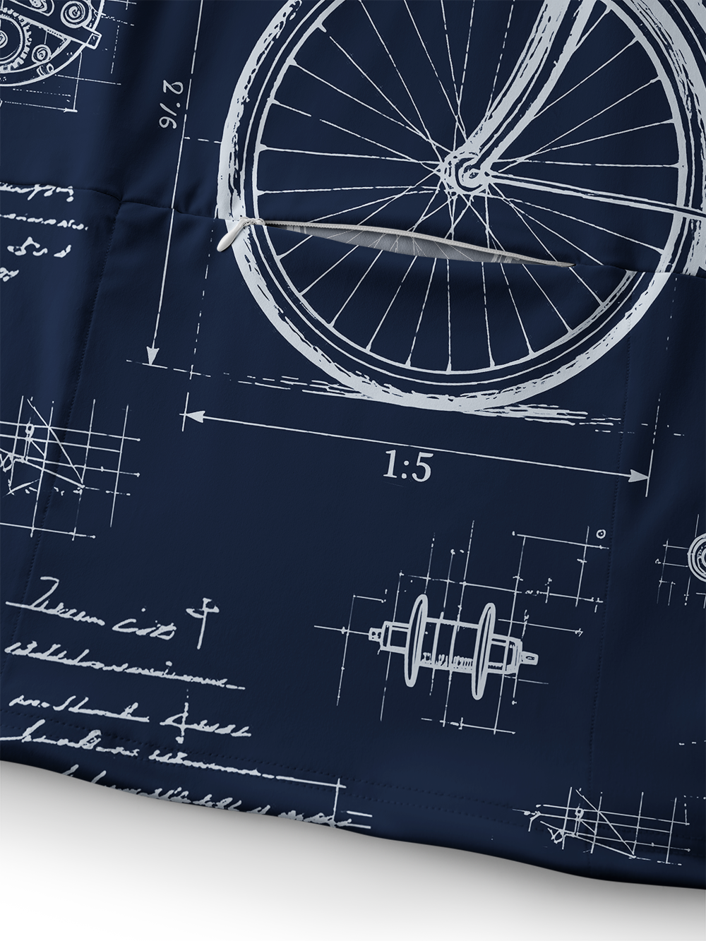 Orionride Bicycle Sketch Long Sleeve Cycling Hoodie Shirt